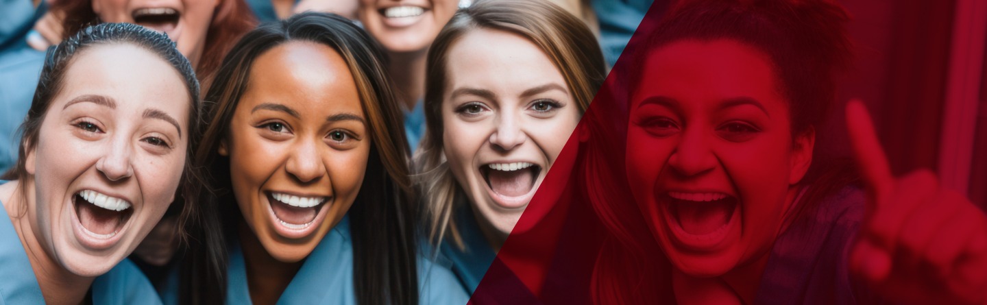 Pflegeteam aus verschiedenen Nationen 