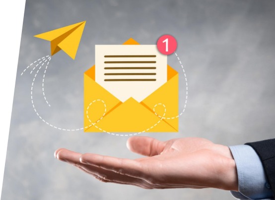 Newsletter Störer mit Briefumschlag 