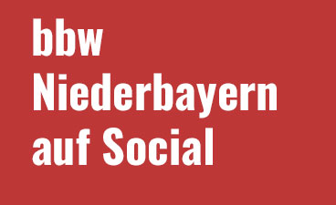 bbw niederbayern auf Social mit rotem Hintergrund